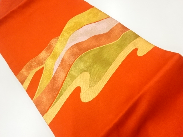 JAPANESE KIMONO / NAGOYA OBI / SILK / WOVEN MIST